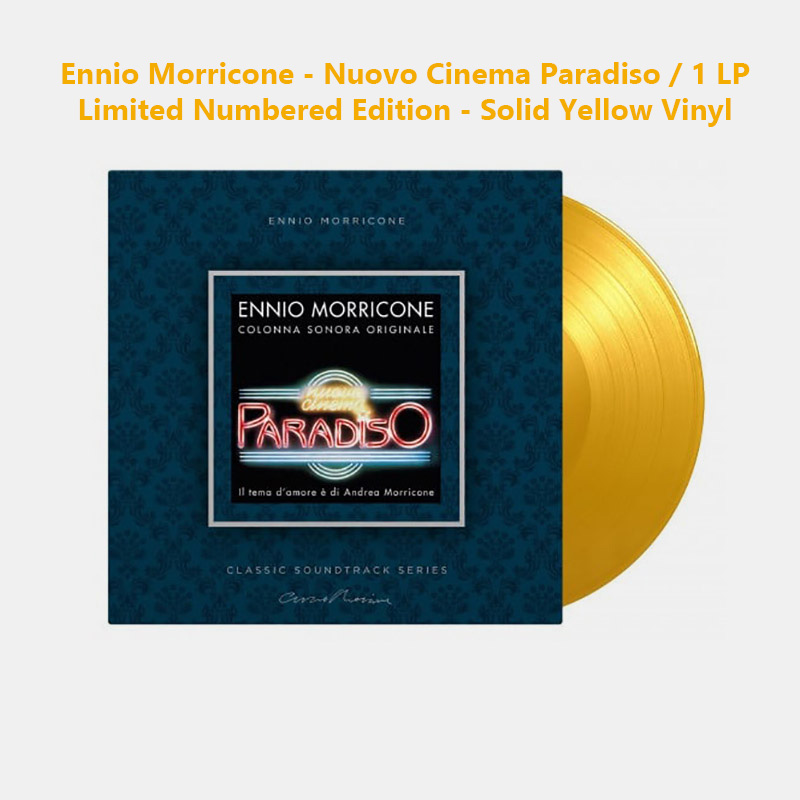 Ennio Morricone - Nuovo Cinema Paradiso/1 LP Limited Numbered Edition - Solid Yellow Vinyl